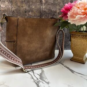 Brown Leather Crossbody Bag